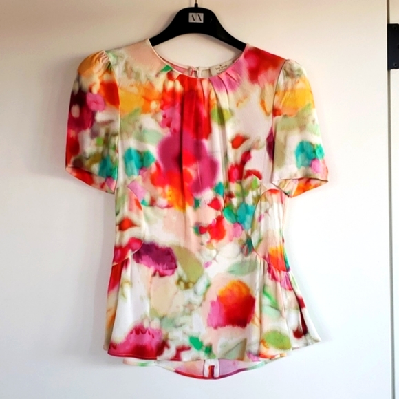 kate spade new york Floral Peplum Top - Picture 1 of 10